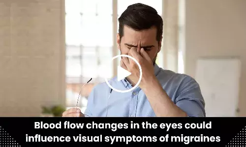 Blood flow changes in the eyes could influence visual symptoms of migraines